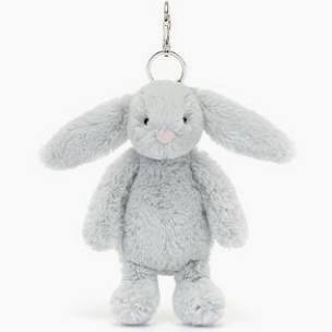 Jellycat Bashful Bunny Bag Charm Silver